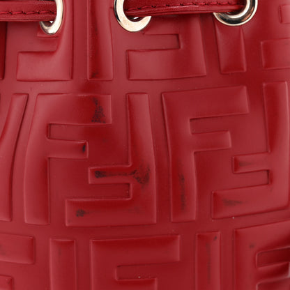 Fendi Vitello Liberty F is Fendi FF 1974 Embossed Mini Mon Tresor Bucket Bag Fragola 11 of 11