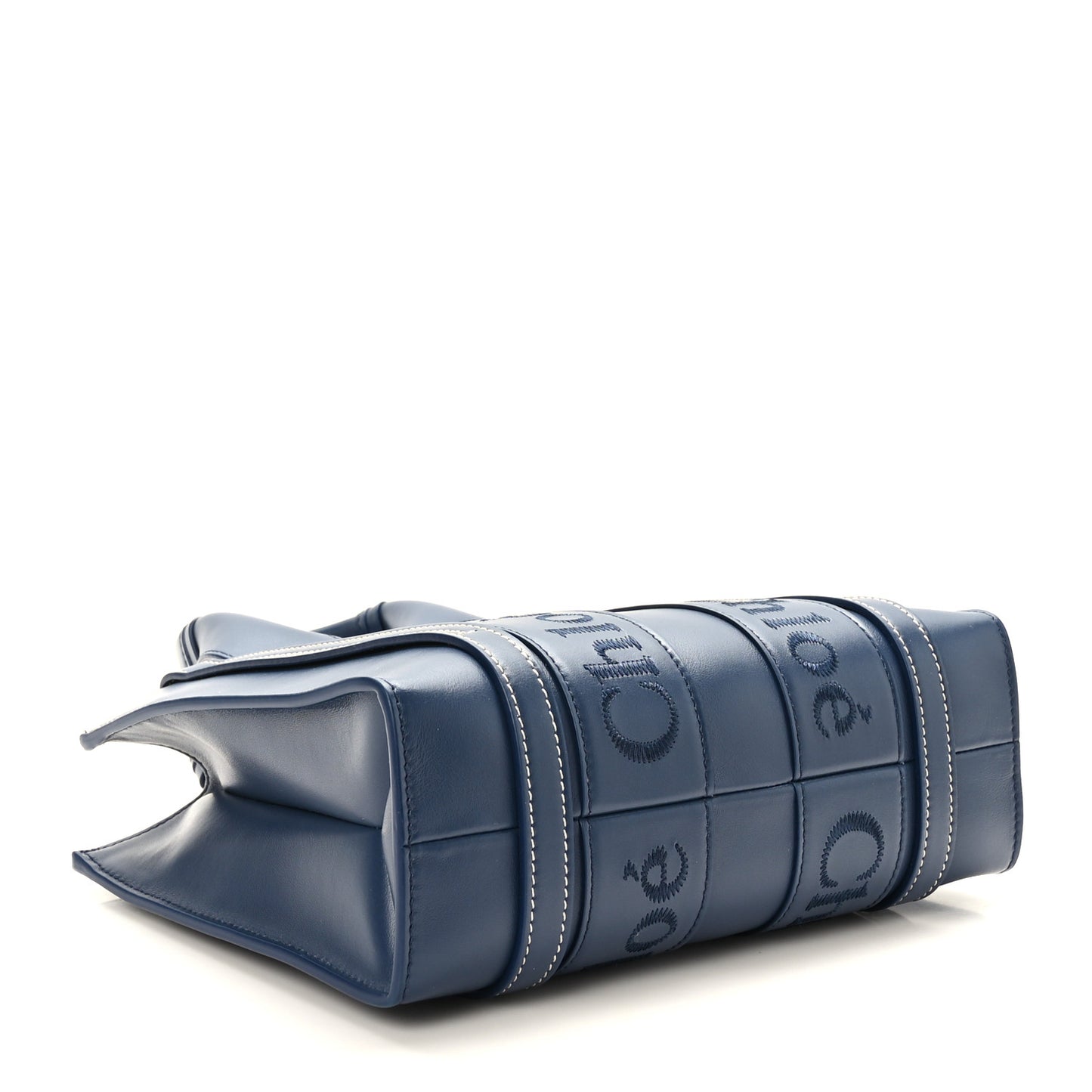 Calfskin Small Woody Tote Blue