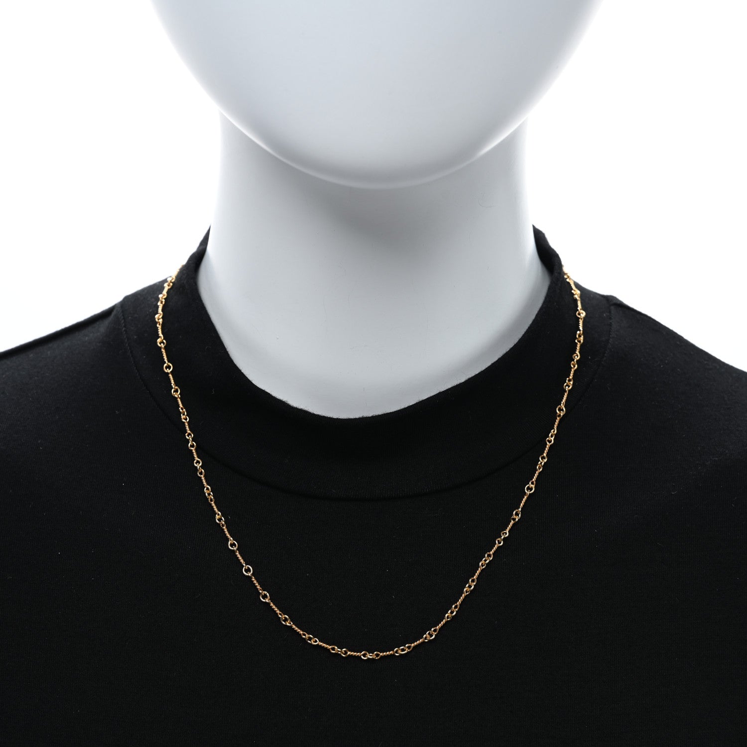 Chrome Hearts 22K Yellow Gold Twist Chain Necklace 18" 2 of 4