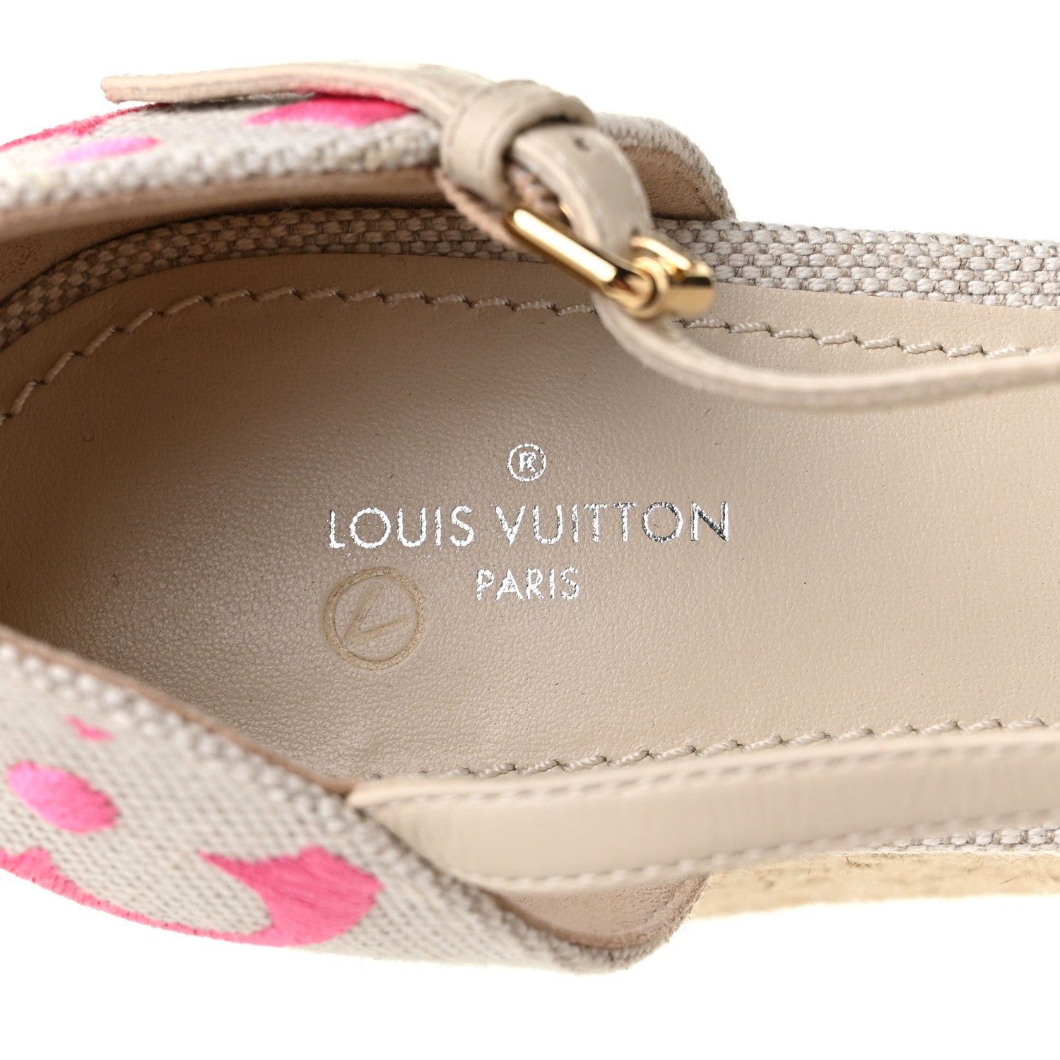 Louis Vuitton Canvas Monogram Starboard Espadrille Wedge Sandals 39.5 7 of 10