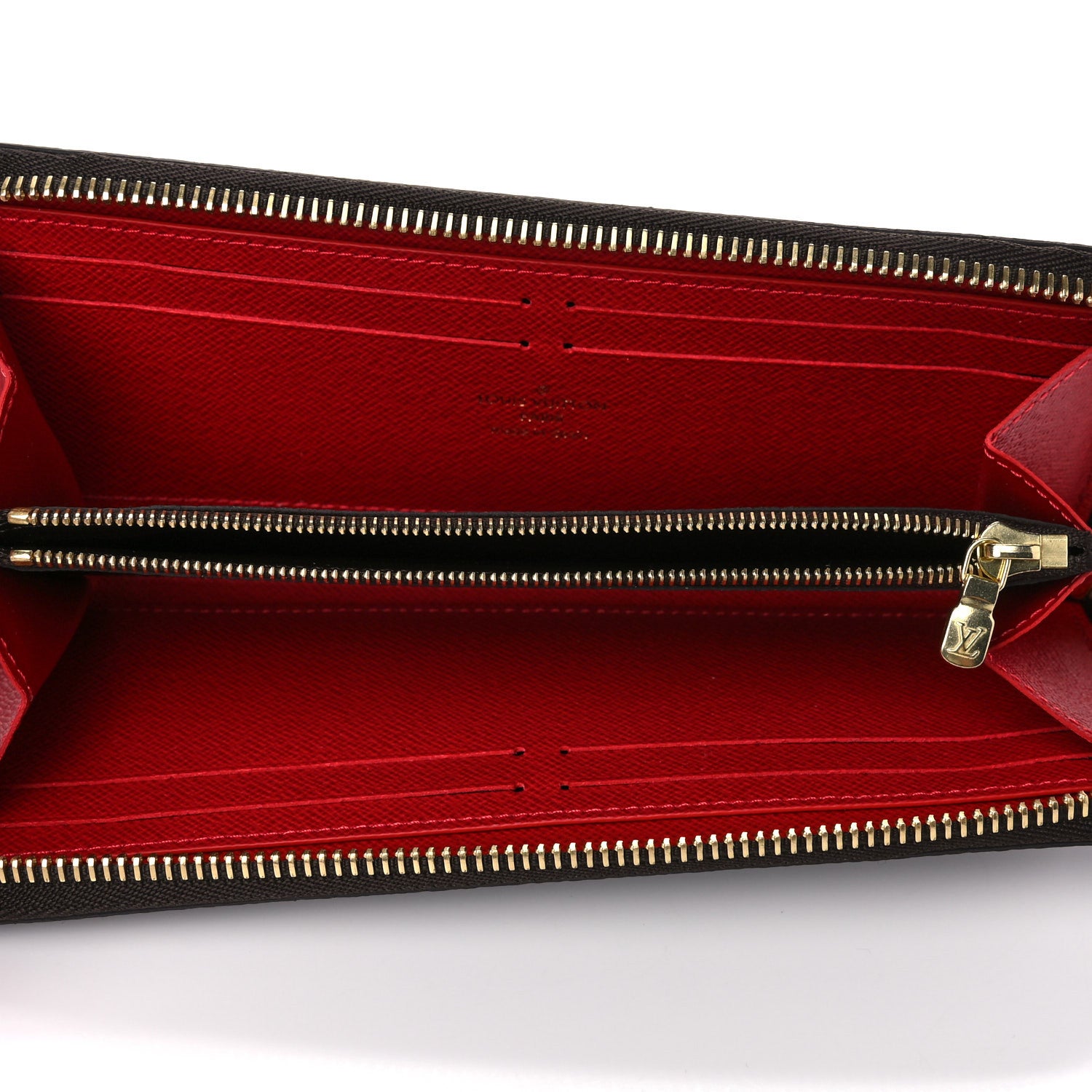 Louis Vuitton Damier Ebene Clemence Wallet Cherry 5 of 6