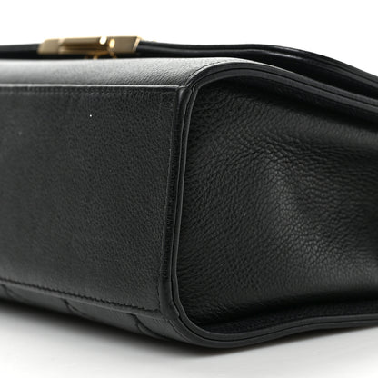 Chanel Grained Calfskin Quilted Medium Label Click Flap Bag Black 8 of 8