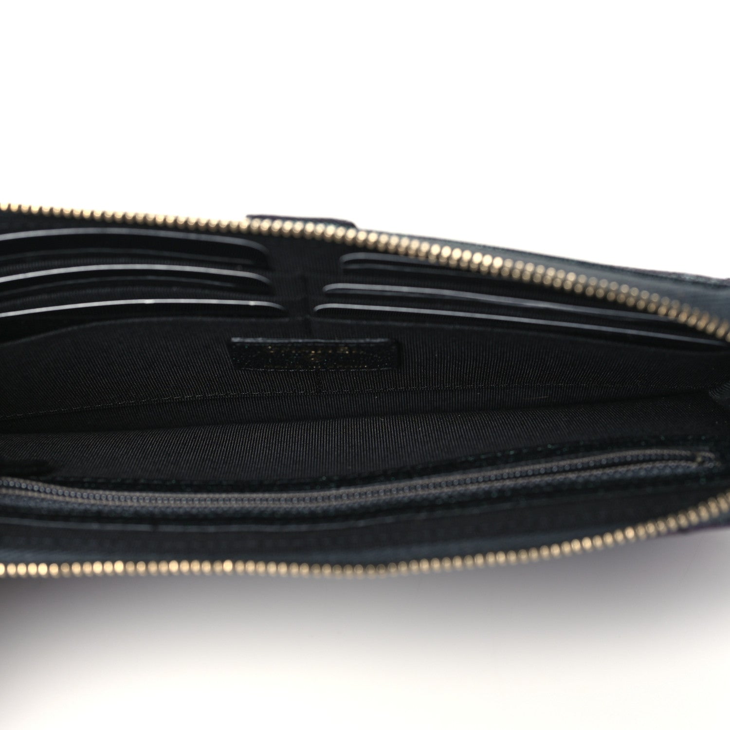 Chanel Iridescent Caviar Quilted Classic Pouch With Handle Black 6 of 10