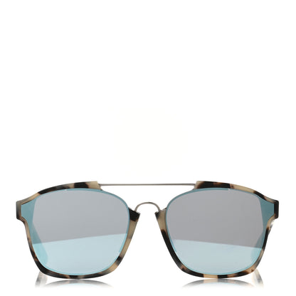 Christian Dior Abstract Square Mirrored Sunglasses Spotted Havana Blue 2 of 8