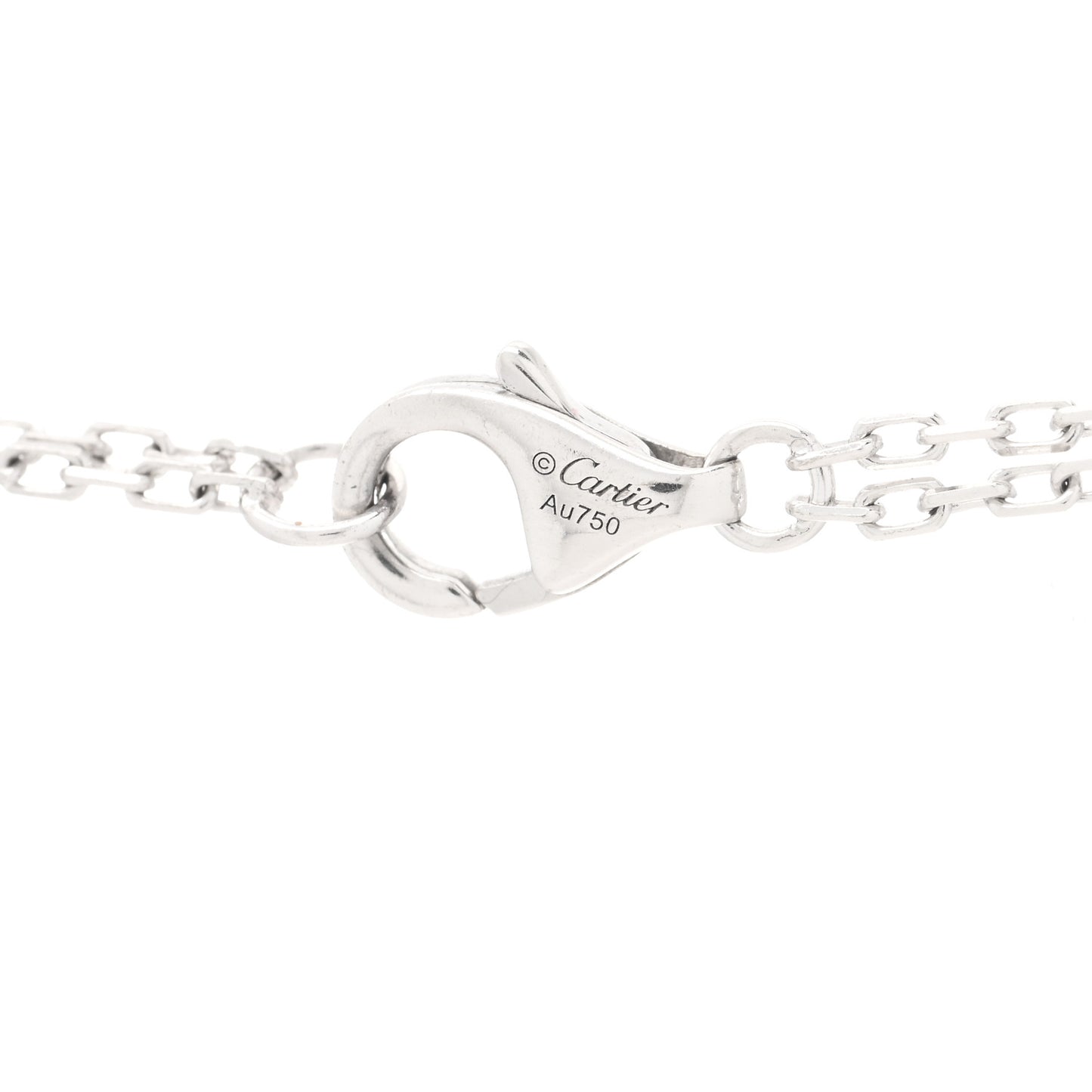 18K White Gold 2 Diamond LOVE Necklace