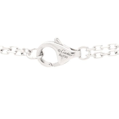Cartier 18K White Gold 2 Diamond LOVE Necklace 3 of 4