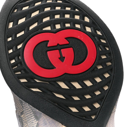 Gucci Ultralight Plume Calfskin Monogram Printed Mens Gucci Run Sneakers 8 Beige Blue 7 of 10