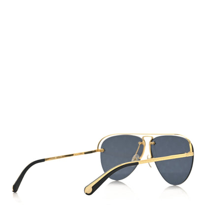 Louis Vuitton Metal Monogram Grease Sunglasses Z1172W Gold 4 of 6