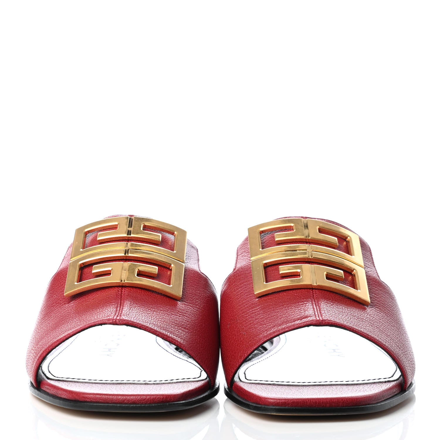 Givenchy Goatskin 4G Flat Sandals 37 Red 2 of 9