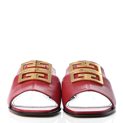 Givenchy Goatskin 4G Flat Sandals 37 Red 2 of 9