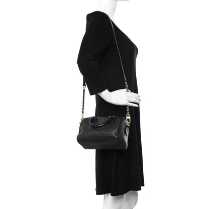Louis Vuitton Calfskin Nanogram Embossed Speedy 20 Black 2 of 10