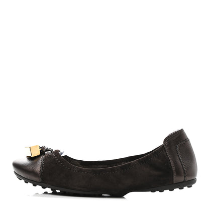 Louis Vuitton Suede Lovely Ballet Flats 37 Brown 1 of 8