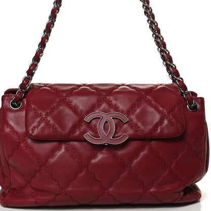 Chanel Calfskin Double Stitch Large Hamptons Flap Bag 8 of 10