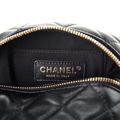 Chanel Lambskin Quilted Small Perfect Meeting Hobo Black 7 of 11