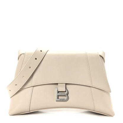 Balenciaga Semi Shiny Smooth Calfskin Small Downtown Shoulder Bag Cold Beige 1 of 9