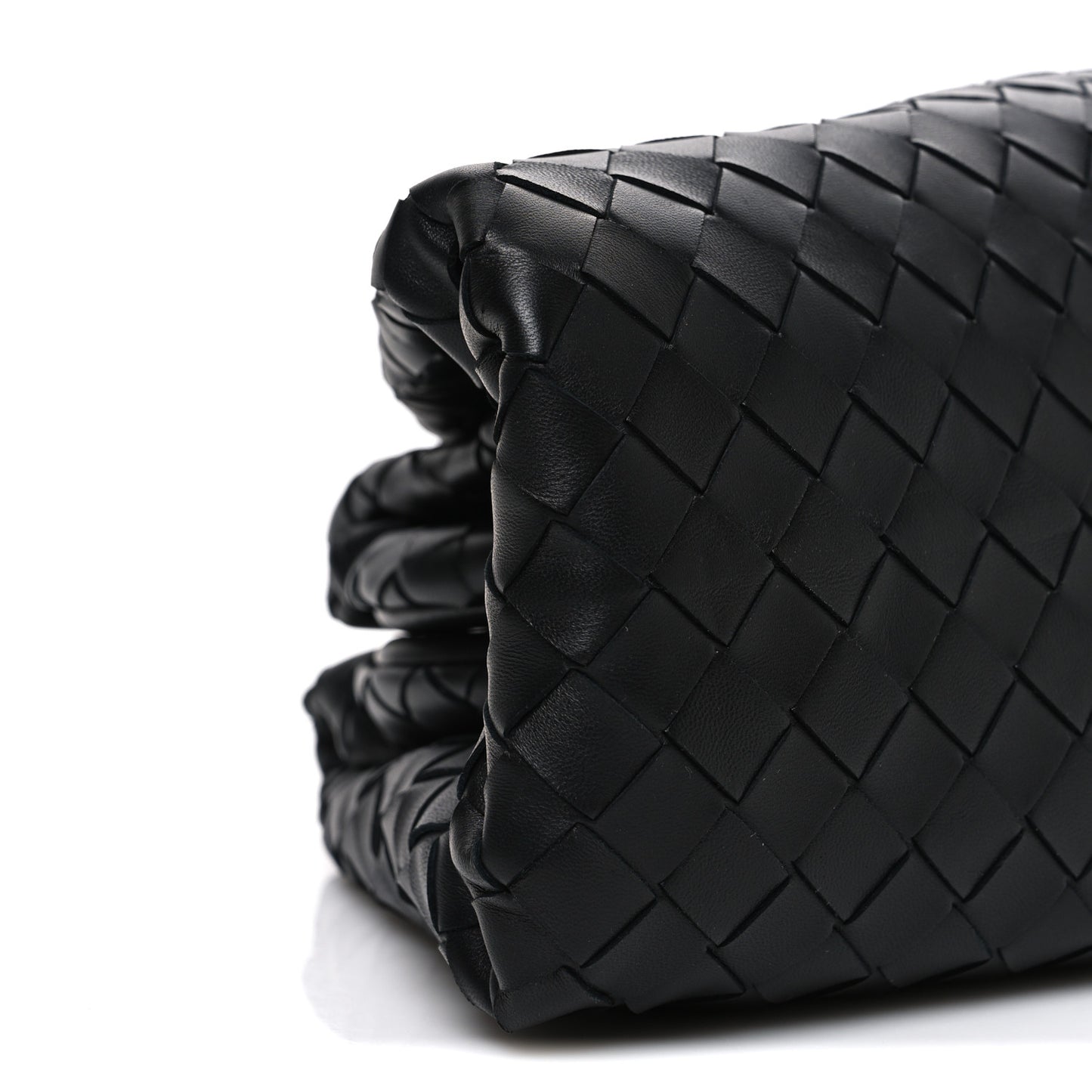 Nappa Maxi Intreccio The Pouch Oversized Clutch Black