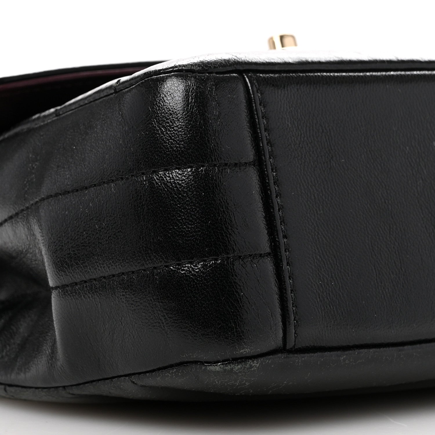 Chanel Shiny Lambskin Quilted Small Chevron Miroir Black 9 of 12