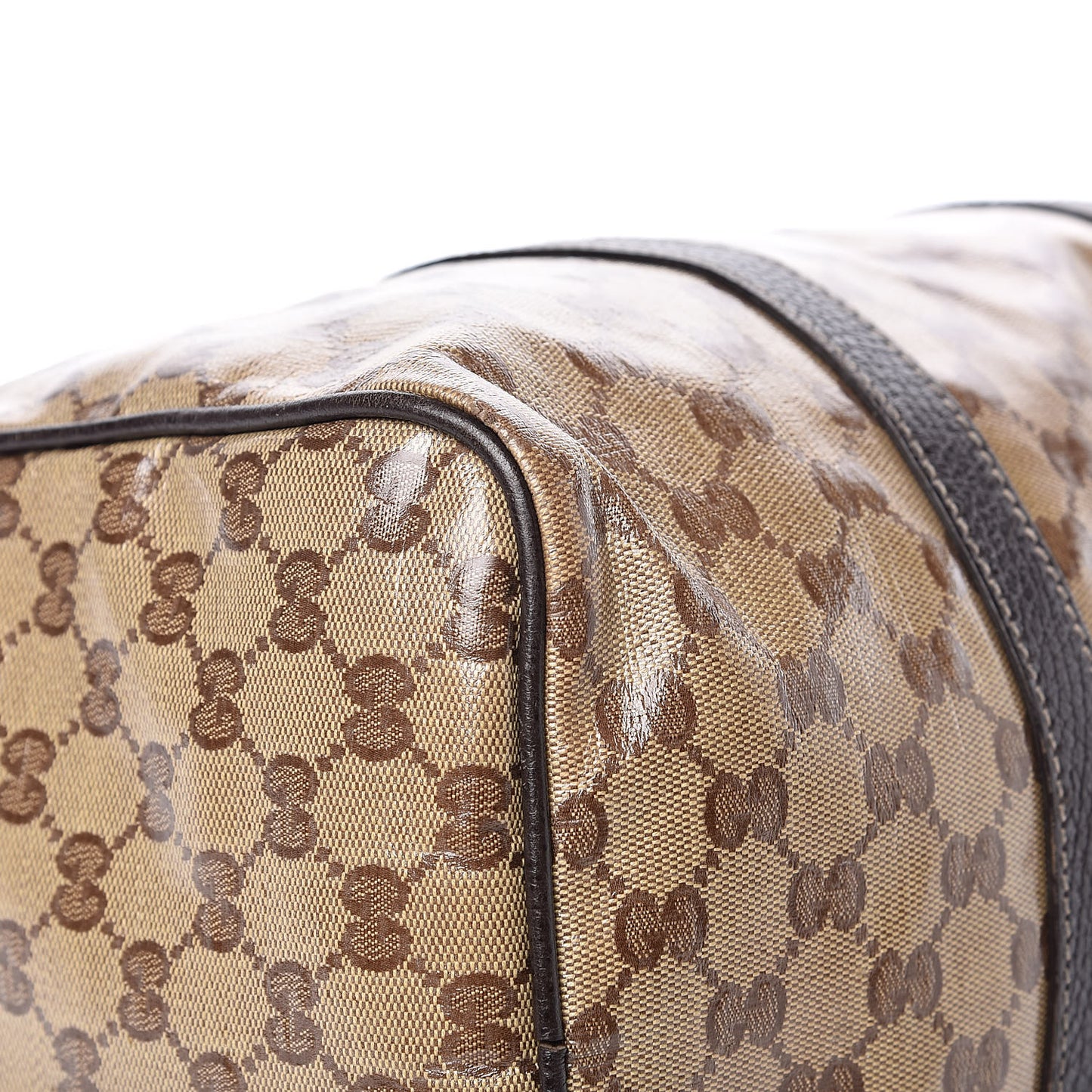 Crystal Monogram Medium Joy Boston Dark Brown