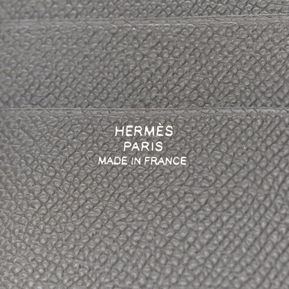 Hermes Epsom Tri-Fold Compact Bearn Wallet Gris Meyer 6 of 9