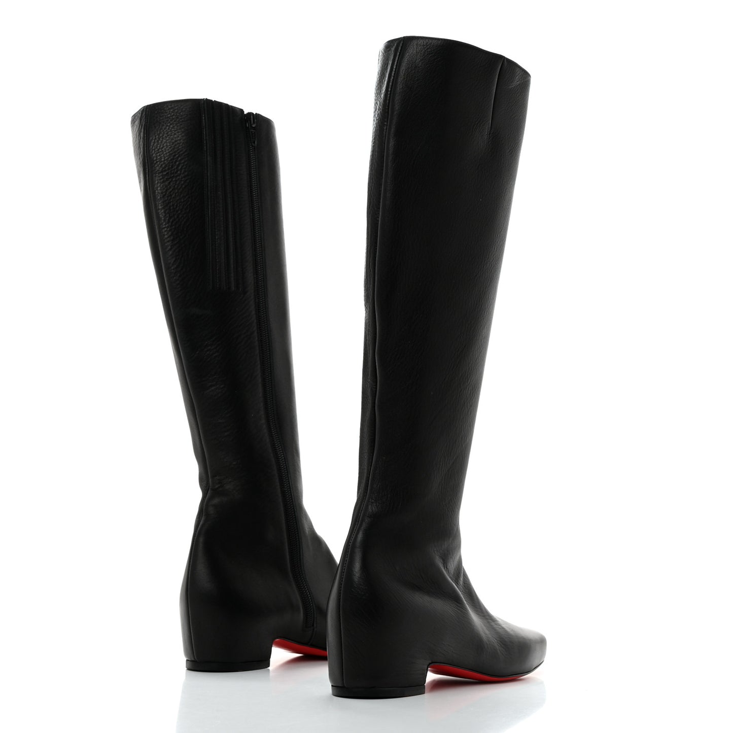 Nappa Tounoir Flat Knee Boots 36 Black