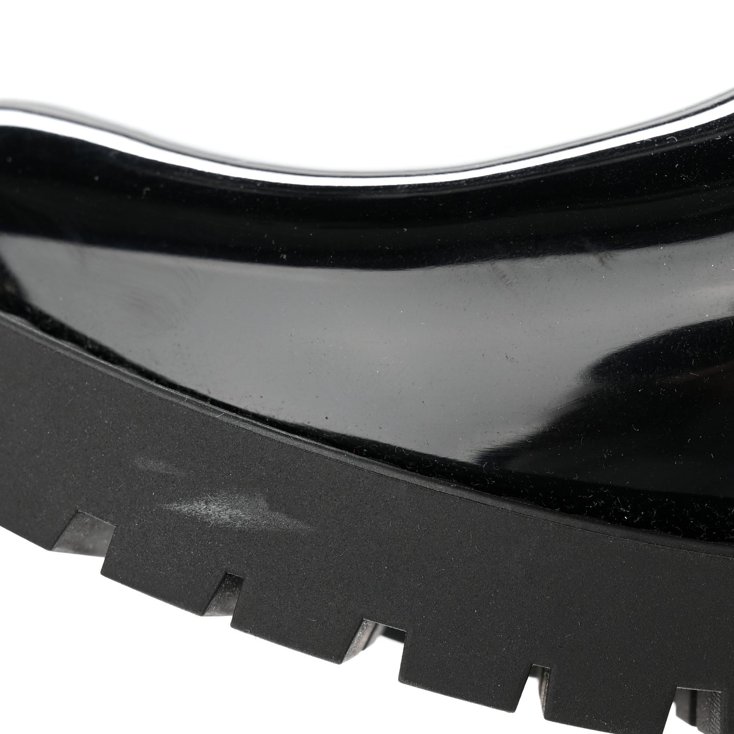 Rubber Embossed Monogram Drops Flat Half Boots 37 Black