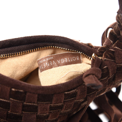 Bottega Veneta Suede Intrecciato Fringe Mini Hobo Ebano 9 of 11