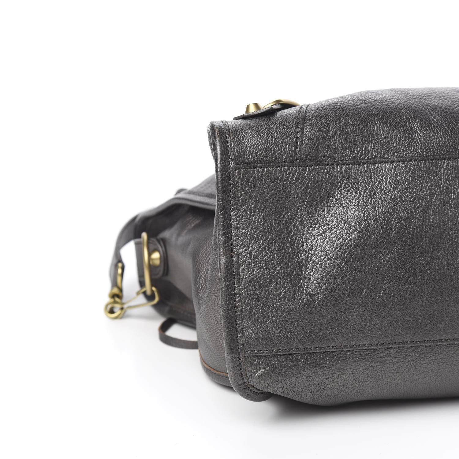 Balenciaga Pearlescent Goatskin Classic Gold Hardware City Bronze 7 of 9