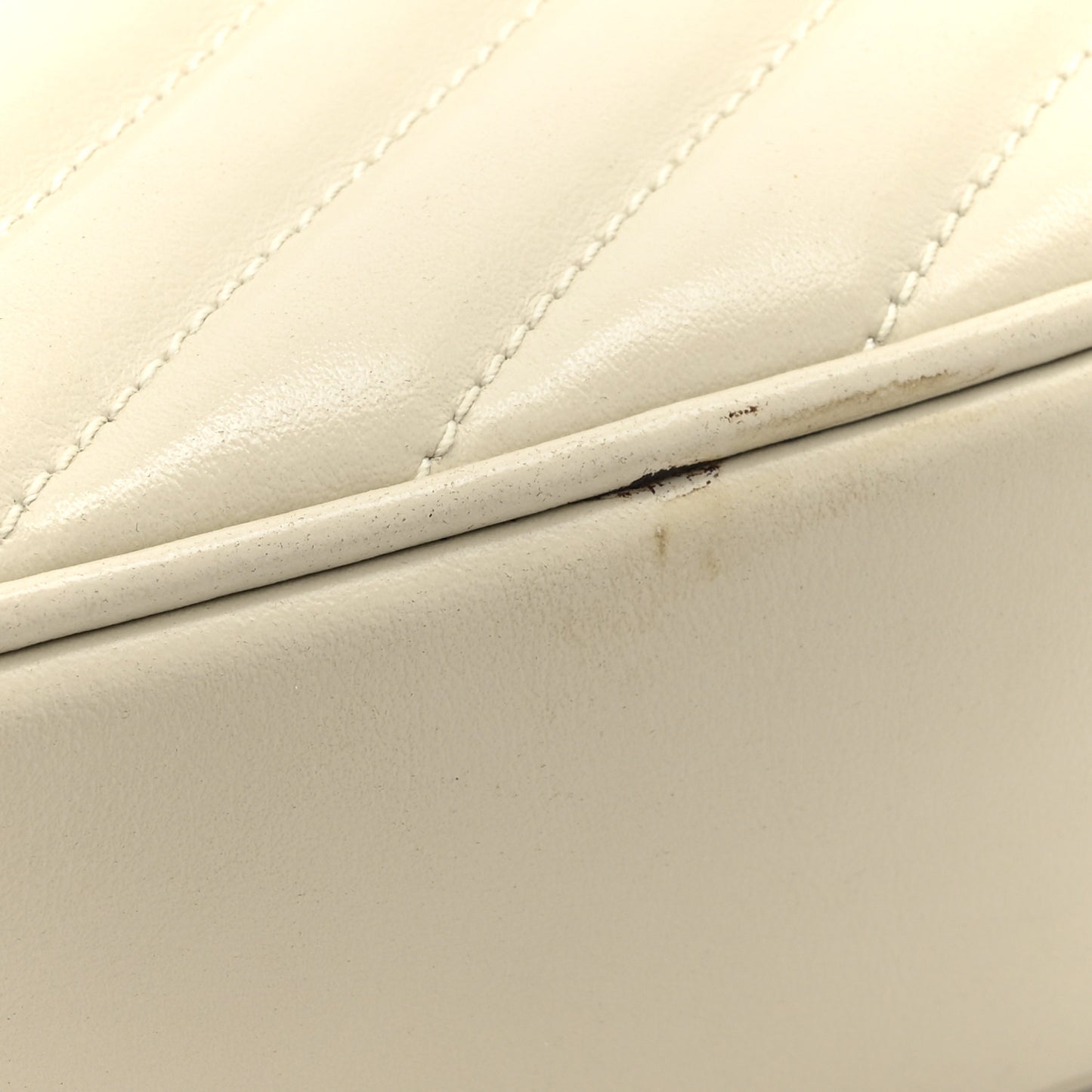 Calfskin Matelasse Monogram Lou Camera Bag Crema Soft
