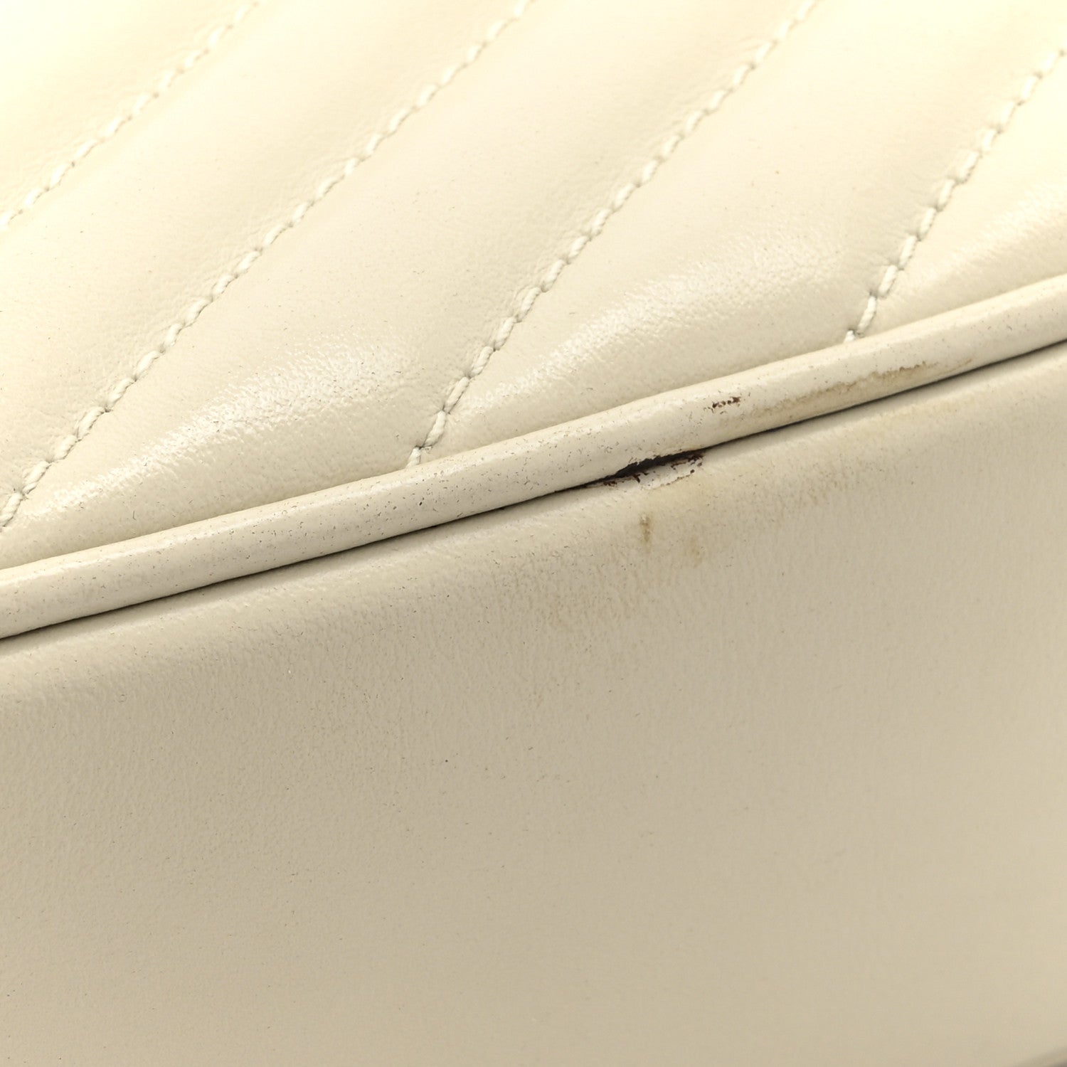 Saint Laurent Calfskin Matelasse Monogram Lou Camera Bag Crema Soft 15 of 16