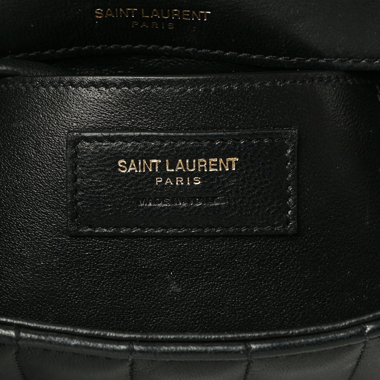 Lambskin Matelasse Monogram Small Vicky Chain Bag Black