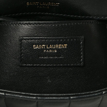 Saint Laurent Lambskin Matelasse Monogram Small Vicky Chain Bag Black 6 of 17