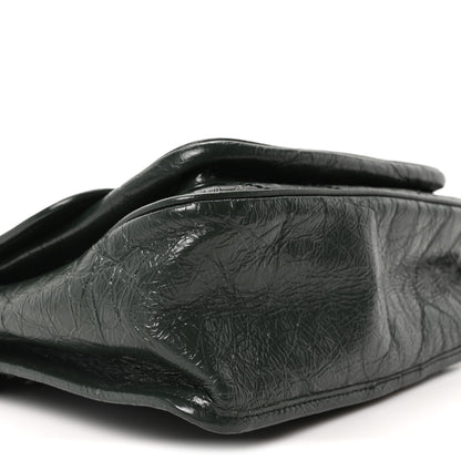 Saint Laurent Crinkled Calfskin Matelasse Monogram Medium Niki Chain Satchel Dark Green 9 of 10