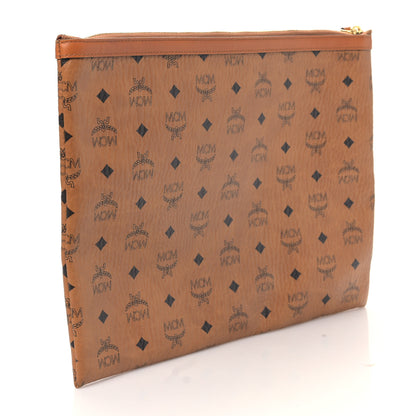 MCM Visetos Heritage Large Pouch Cognac 3 of 9