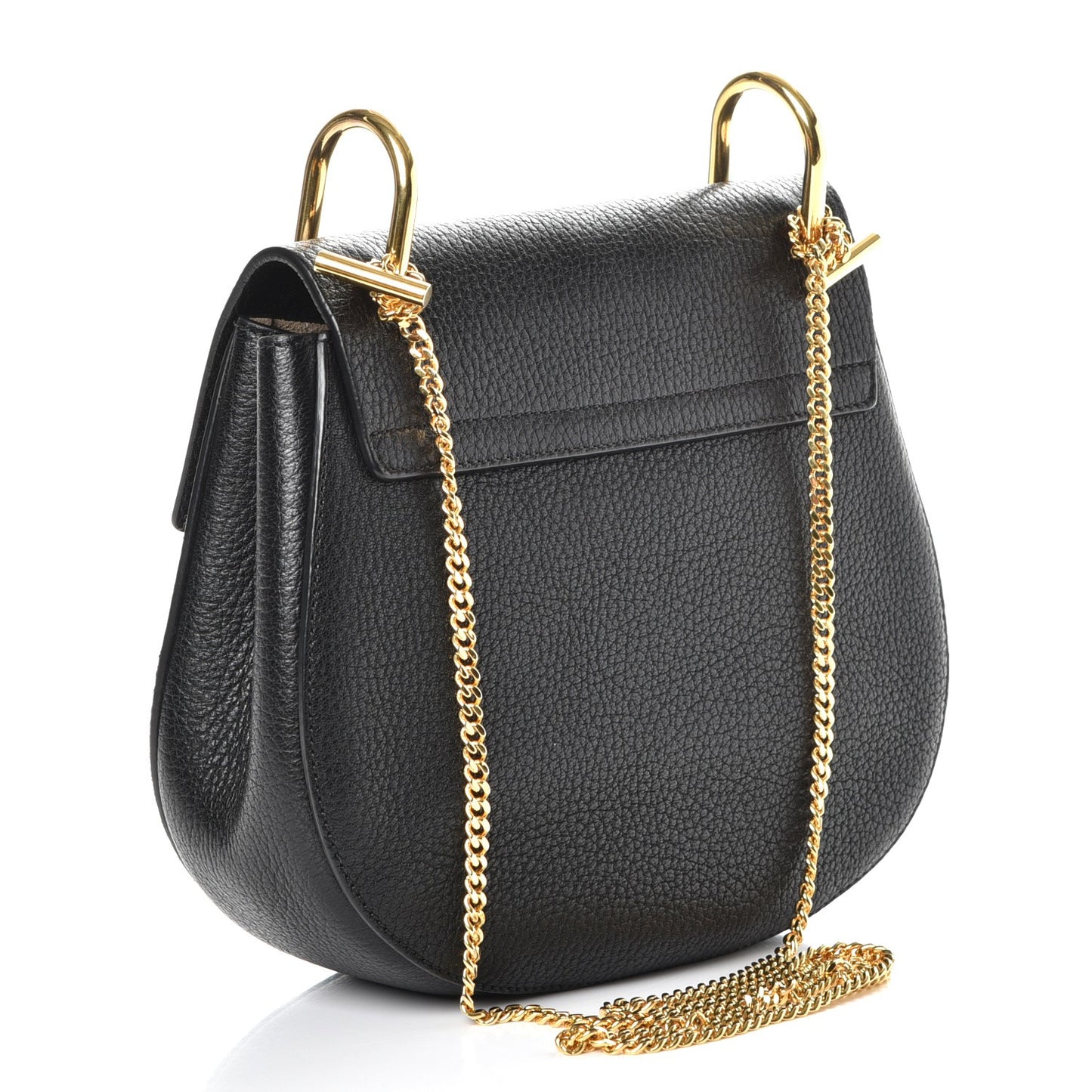 Grained Lambskin Mini Drew Shoulder Bag Black