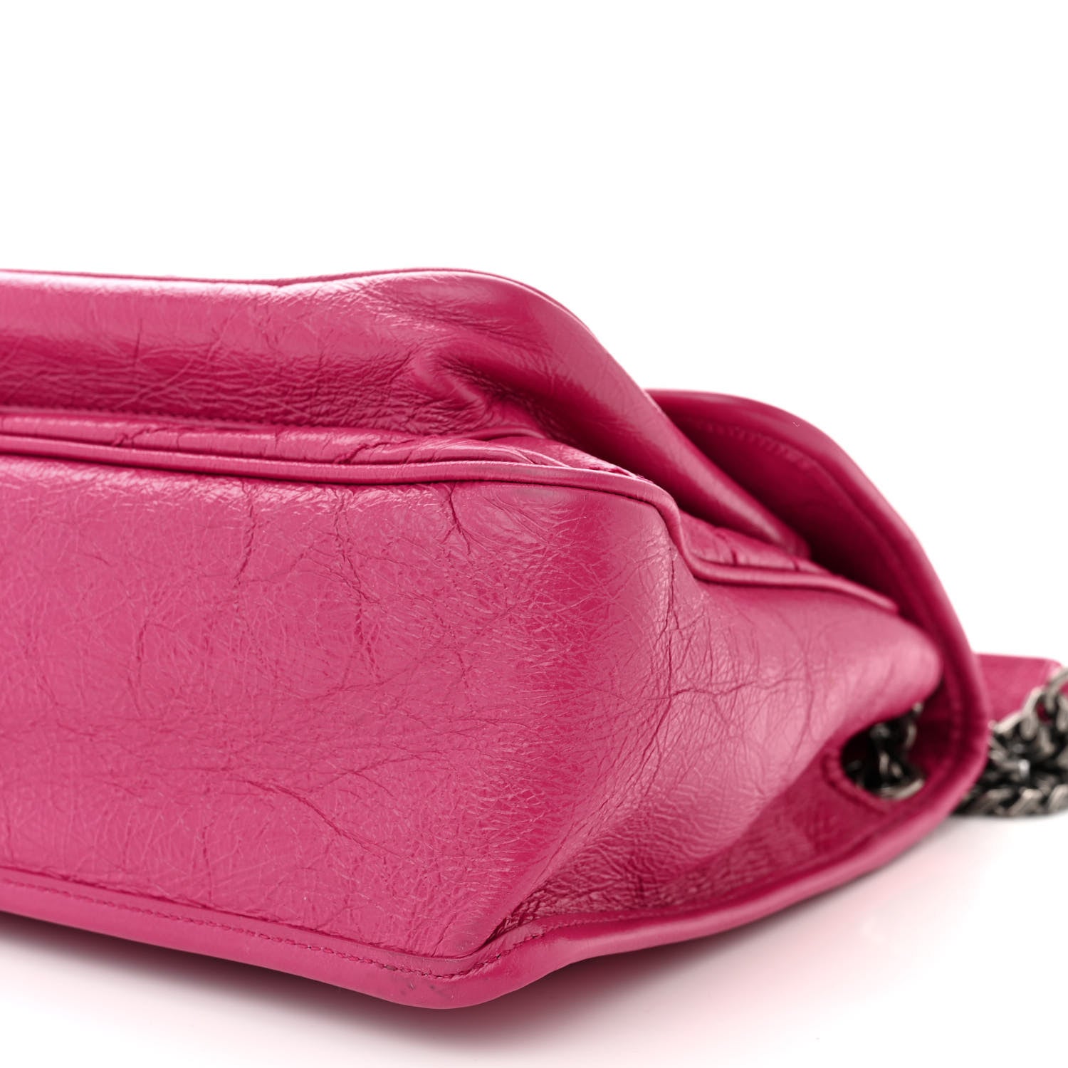 Saint Laurent Crinkled Calfskin Matelasse Monogram Medium Niki Chain Satchel Freesia 10 of 10