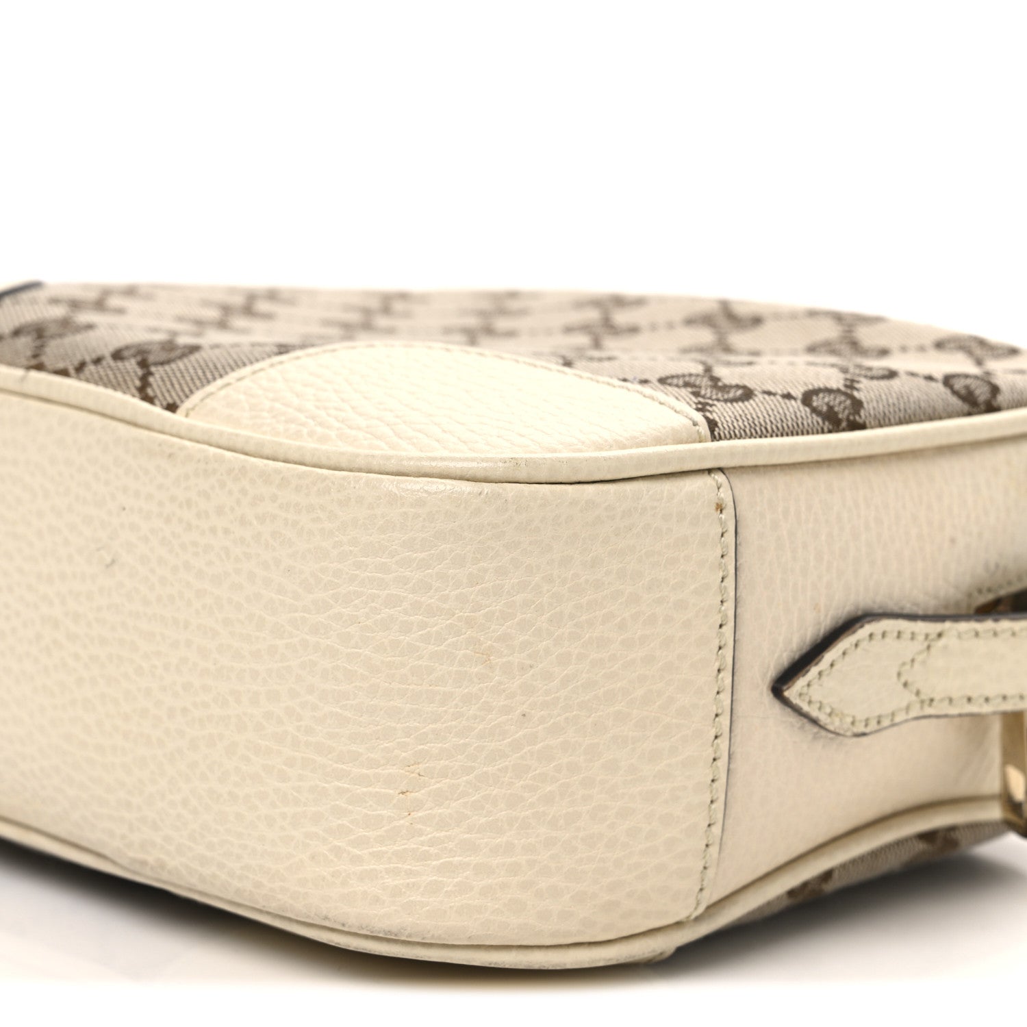 Gucci Monogram Dollar Calfskin Mini Bree Messenger Bag Beige Ebony Avoire 10 of 12