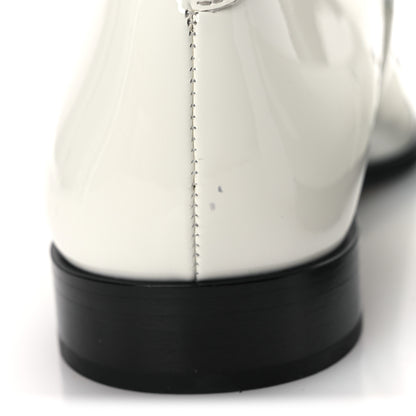Chanel Patent Calfskin Mary Janes Flats 39 White Black 11 of 11