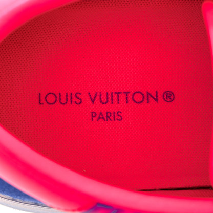Louis Vuitton Grained Calfskin Embossed Monogram Tie Dye Mens LV Ollie Richelieu Sneakers 8 Pink 8 of 14