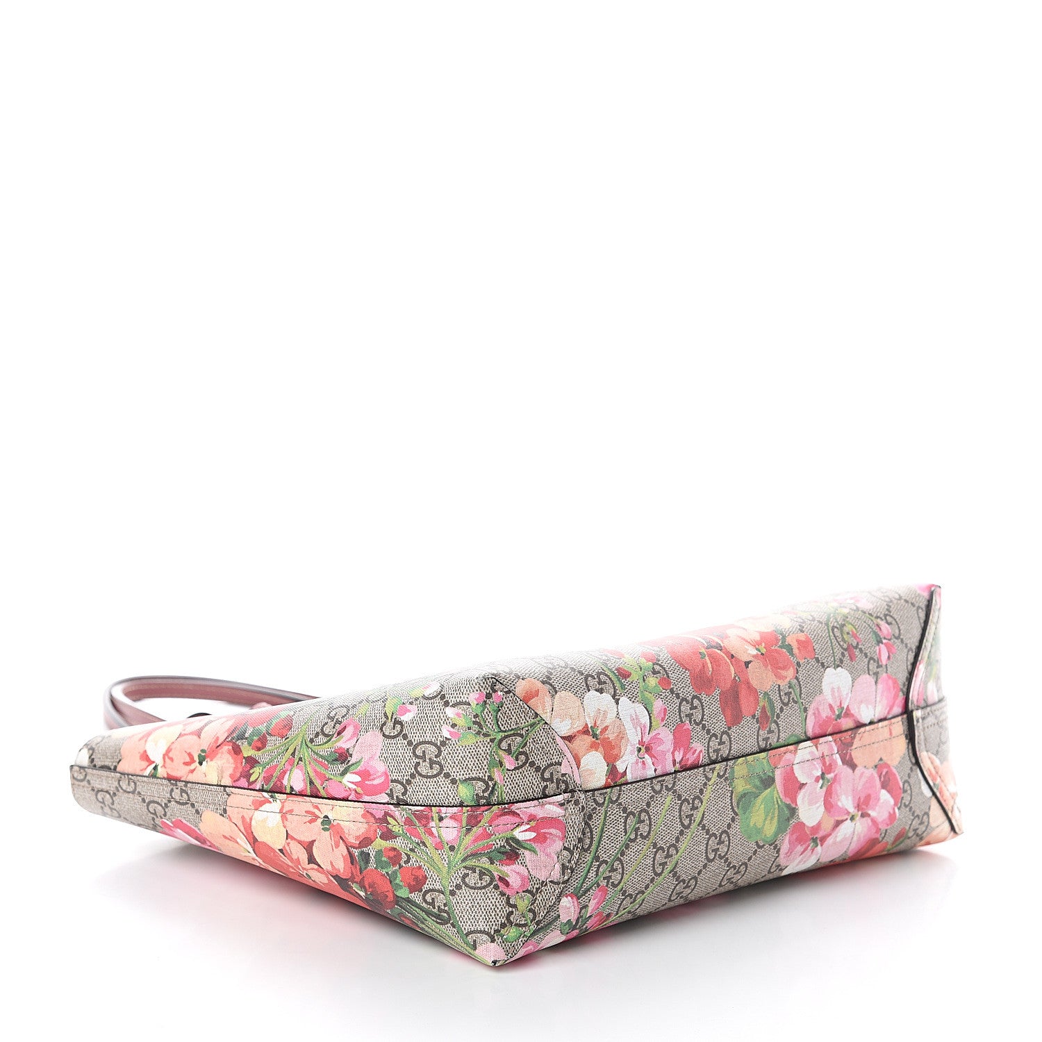 Gucci GG Supreme Monogram Blooms Small Reversible Tote Beige Multicolor Dry Rose 3 of 8