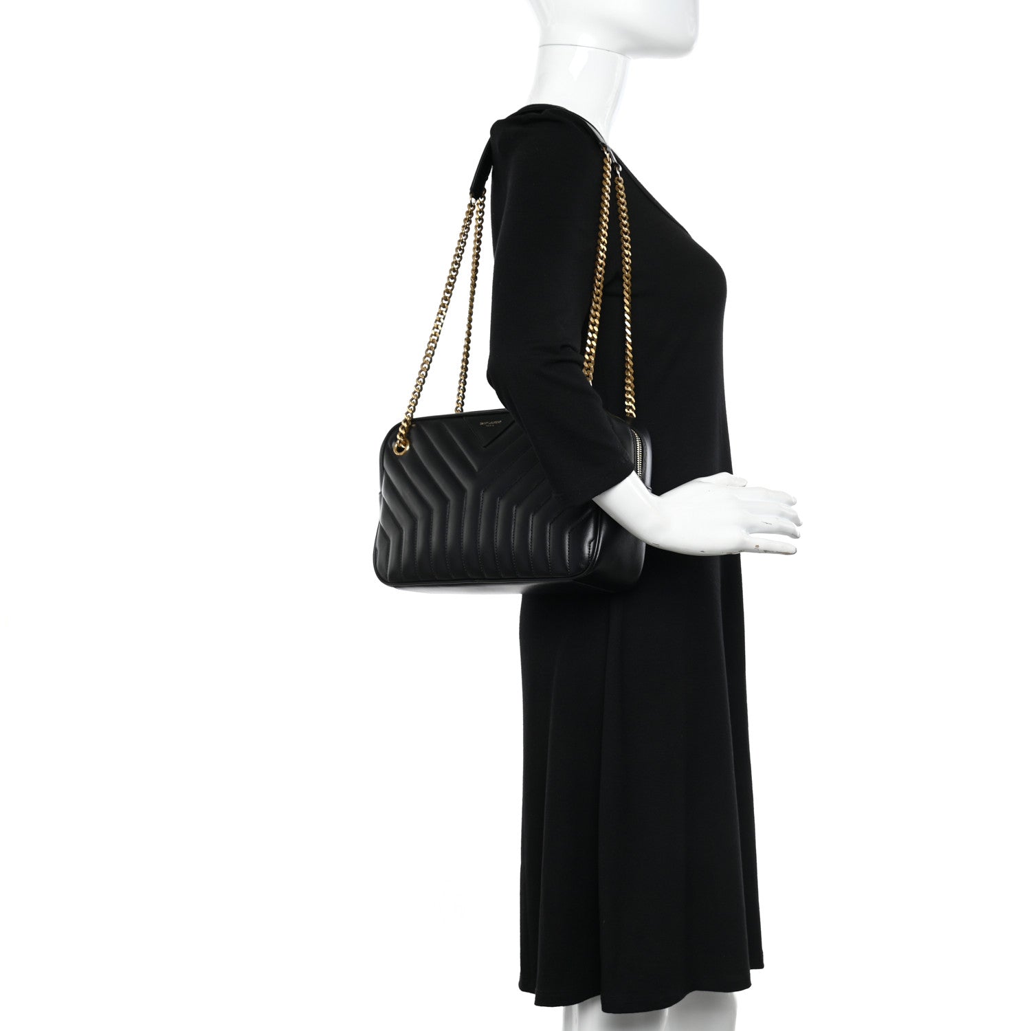 Saint Laurent Calfskin Matelasse Joan Camera Bag Black 2 of 10