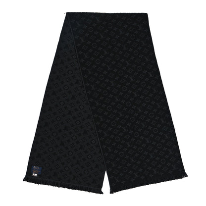 Louis Vuitton Wool Monogram Classic Scarf Black 2 of 3