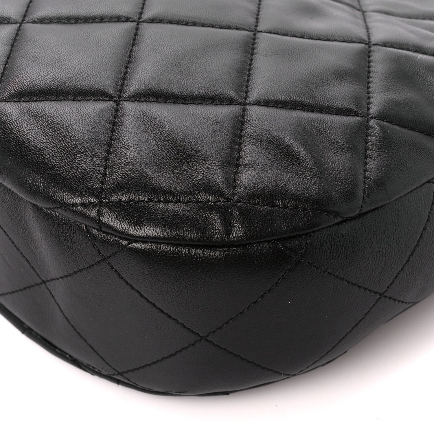 Chanel Lambskin Chain Rows Quilted Chain Hobo Black 11 of 11