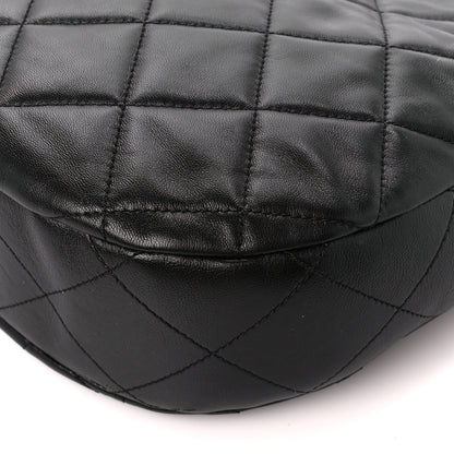 Chanel Lambskin Chain Rows Quilted Chain Hobo Black 11 of 11