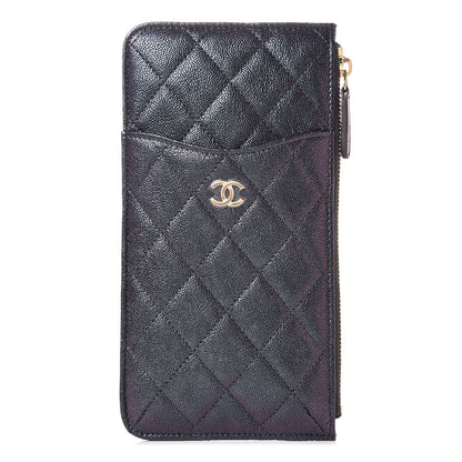 Chanel Iridescent Caviar Quilted Classic iPhone Pouch Black 1 of 8