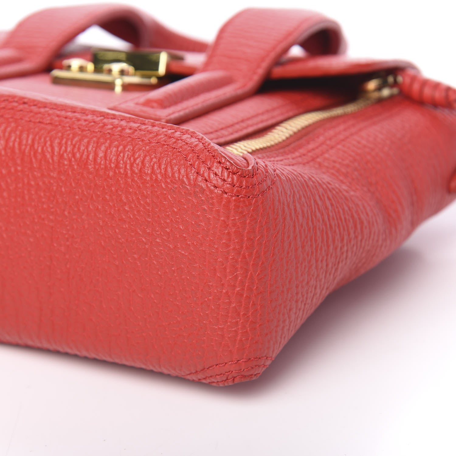3.1 Phillip Lim 3.1 Textured Calfskin Mini Pashli Satchel Red 9 of 10
