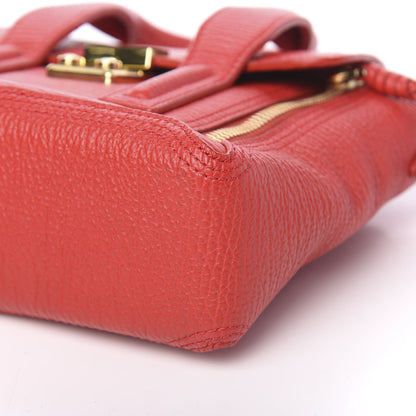 3.1 Phillip Lim 3.1 Textured Calfskin Mini Pashli Satchel Red 9 of 10