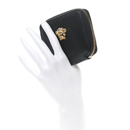 Versace Calfskin Medusa Compact Zip Around Wallet Black 2 of 7