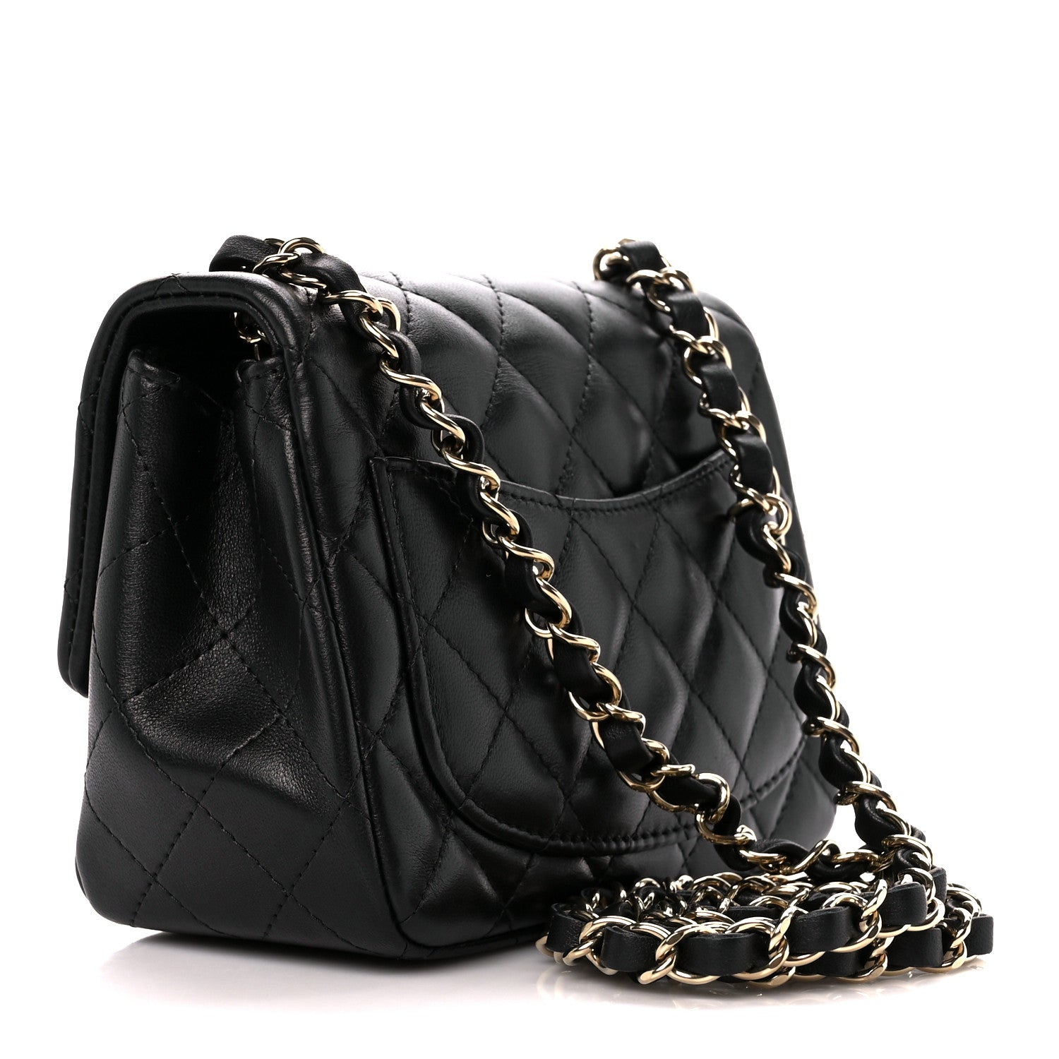 Chanel Lambskin Quilted Mini Square Flap Black 3 of 12