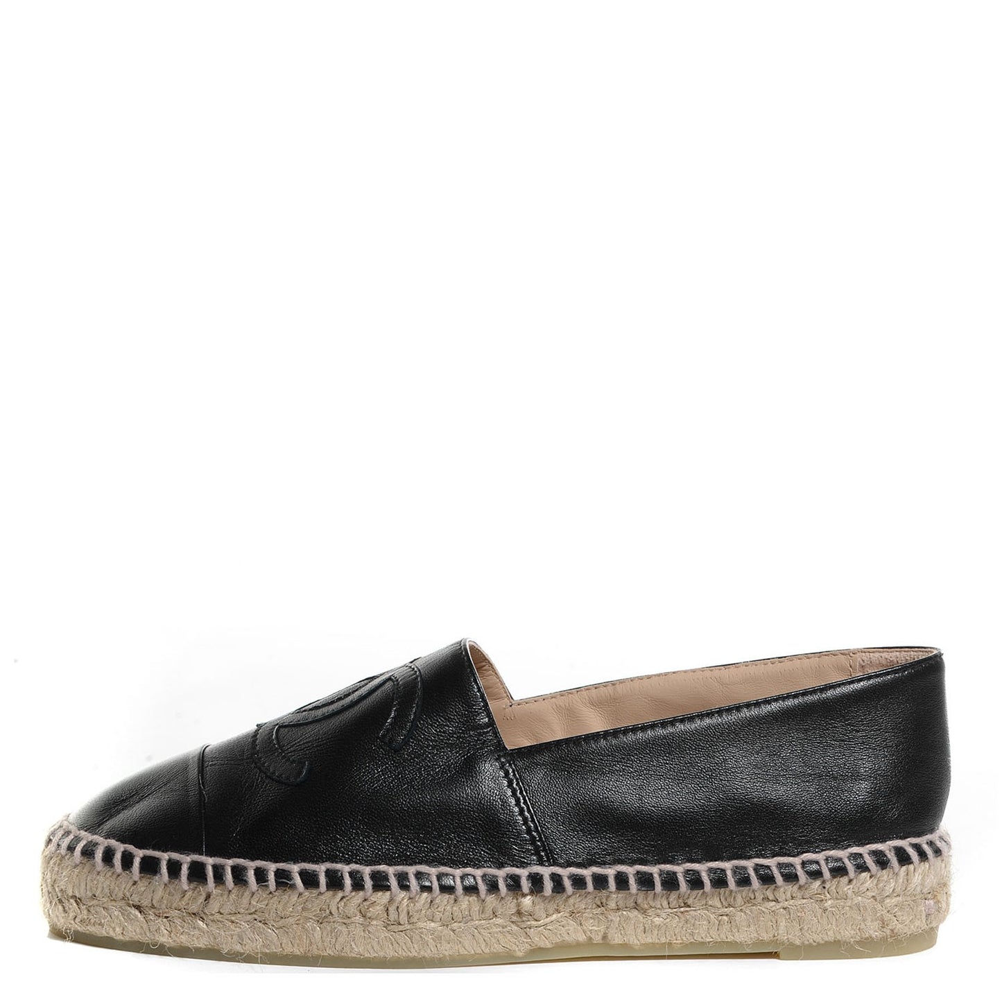 Lambskin CC Espadrilles 35 Black