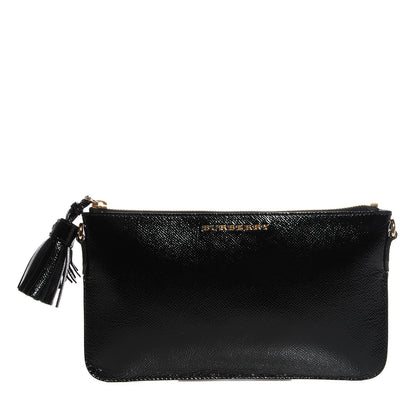 Burberry London Leather Peyton Crossbody Clutch Bag Black 1 of 9
